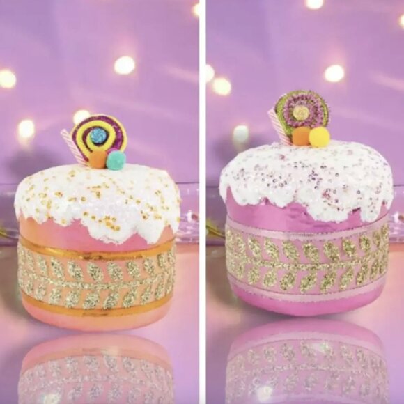 Orange or Pink Citrus Sweets 7.5 Inch Citrus Cake Decoration Christmas Decor - Picture 2 of 4